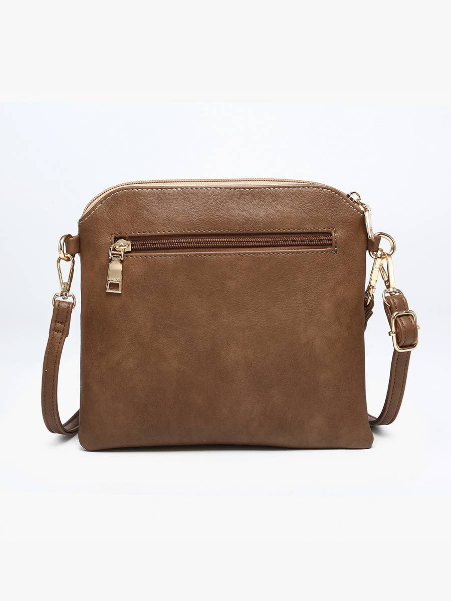 M1785CORD Tara Corduroy 2 Tone Crossbody/Wristlet w/ Front Zip Pocket