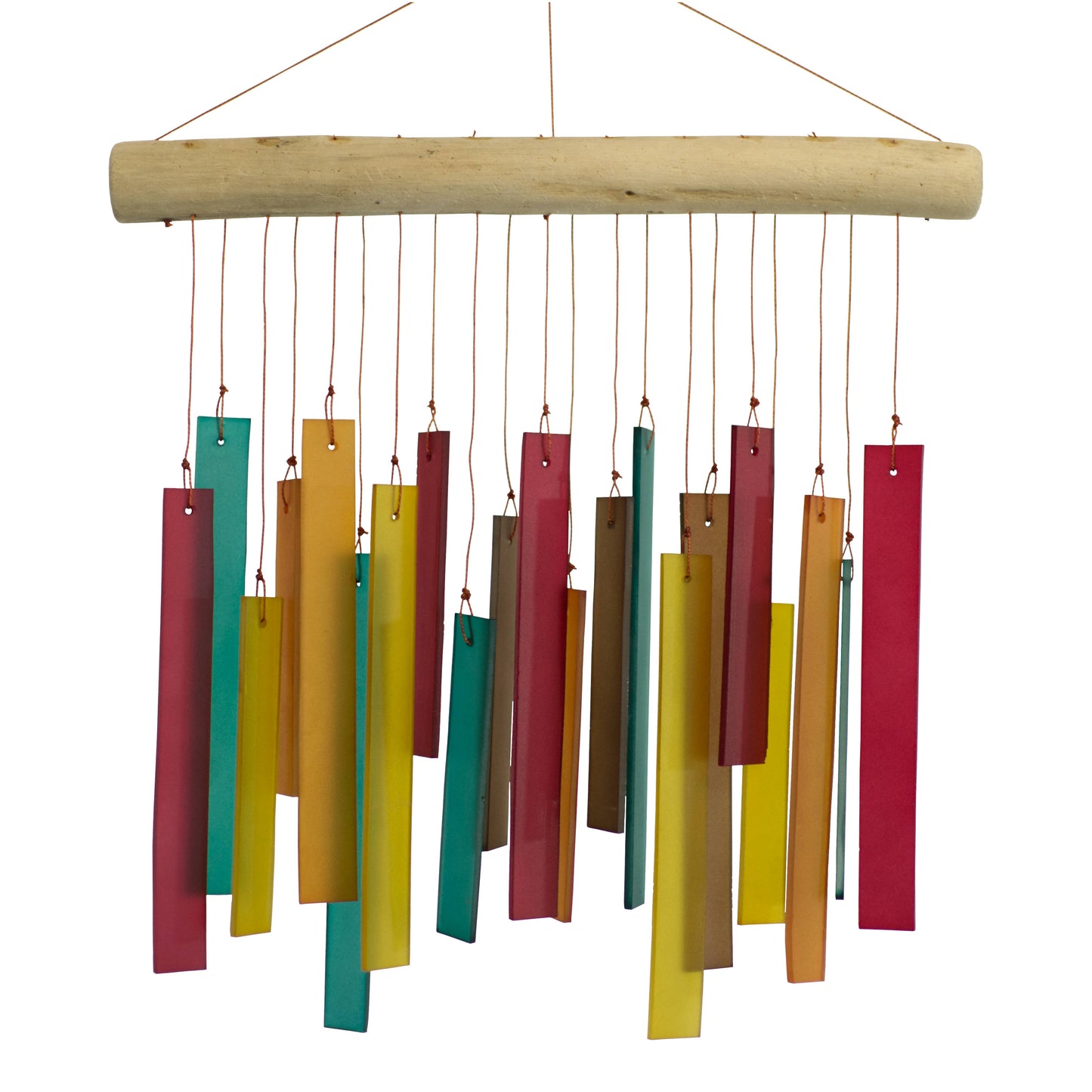 Glass Wind Chime - Tumbled Rectangle Design - Bodhi Colorway