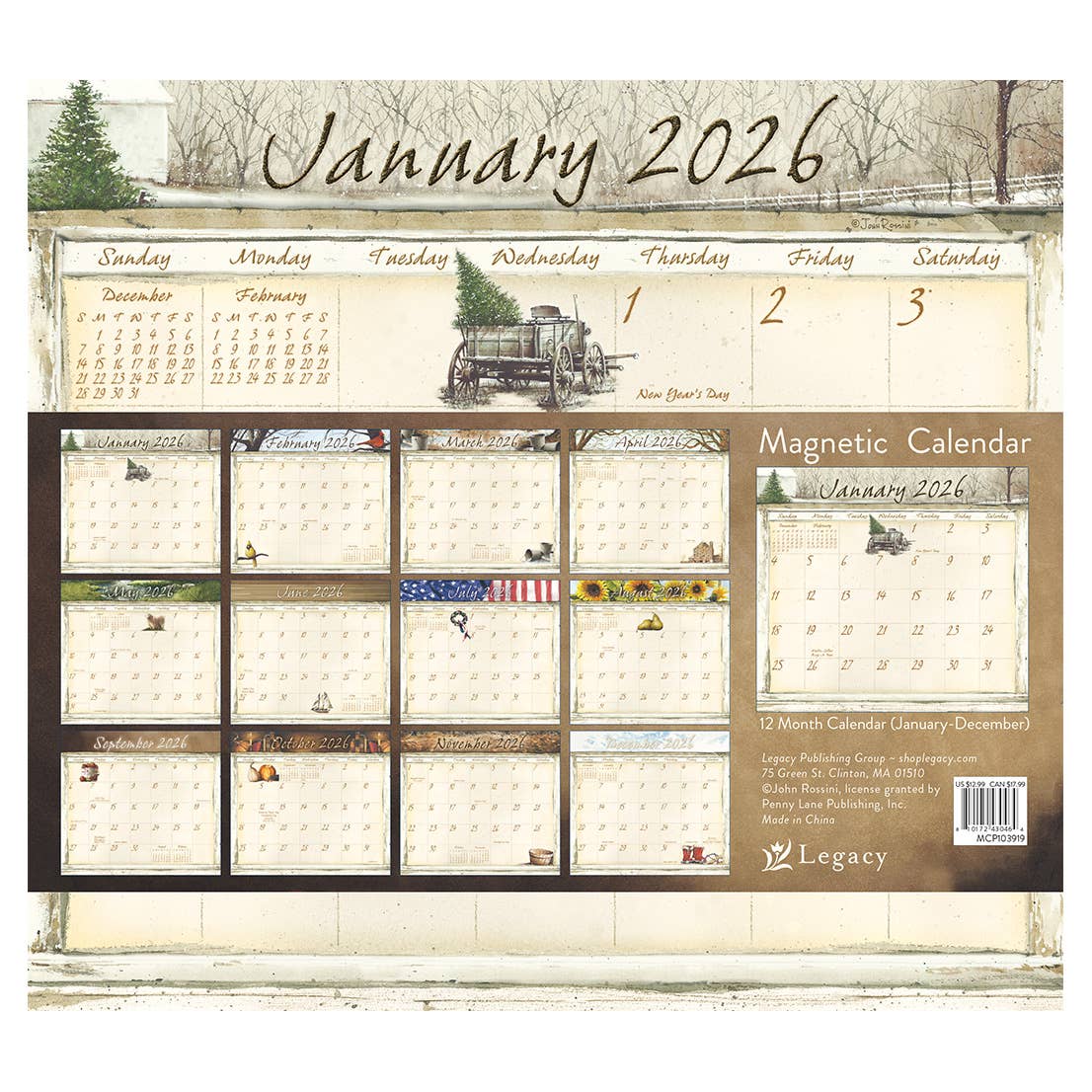 Life Itself 2026 Magnetic Calendar Pad