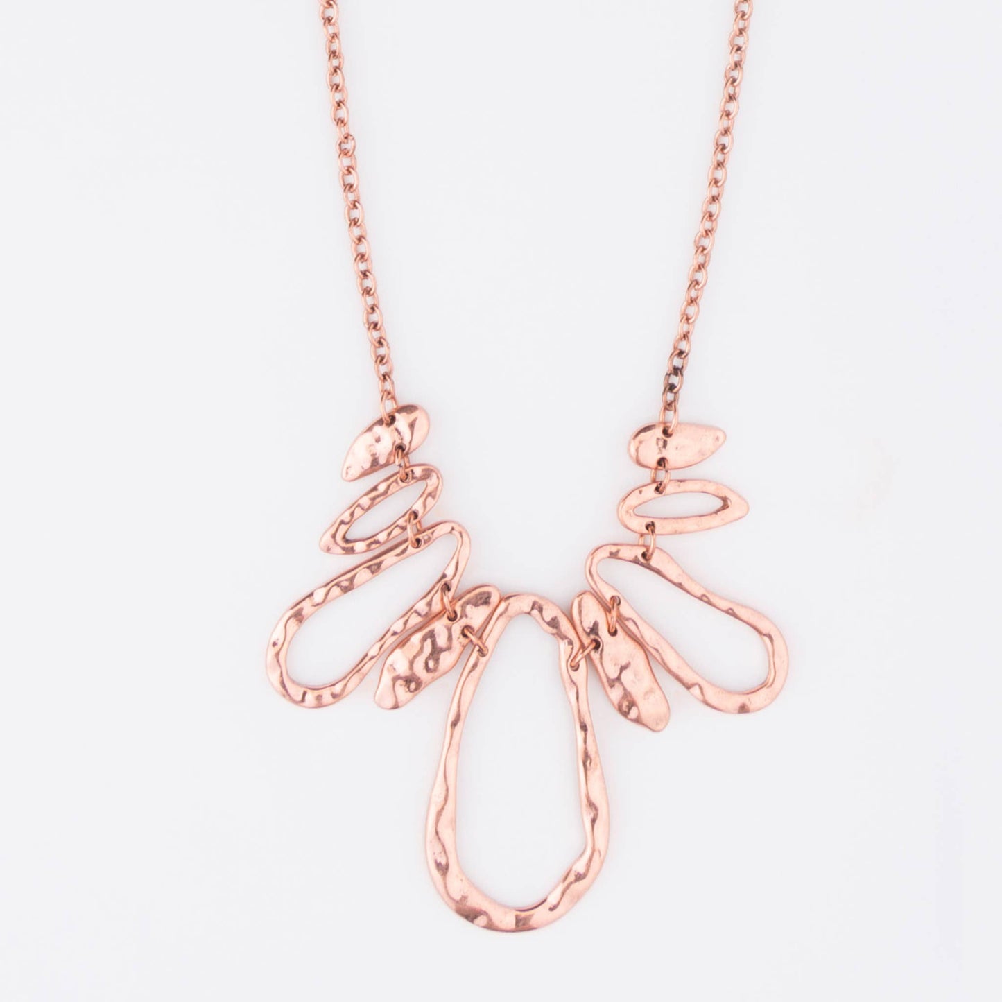 Drea Hammered Copper 18" Collar Necklace