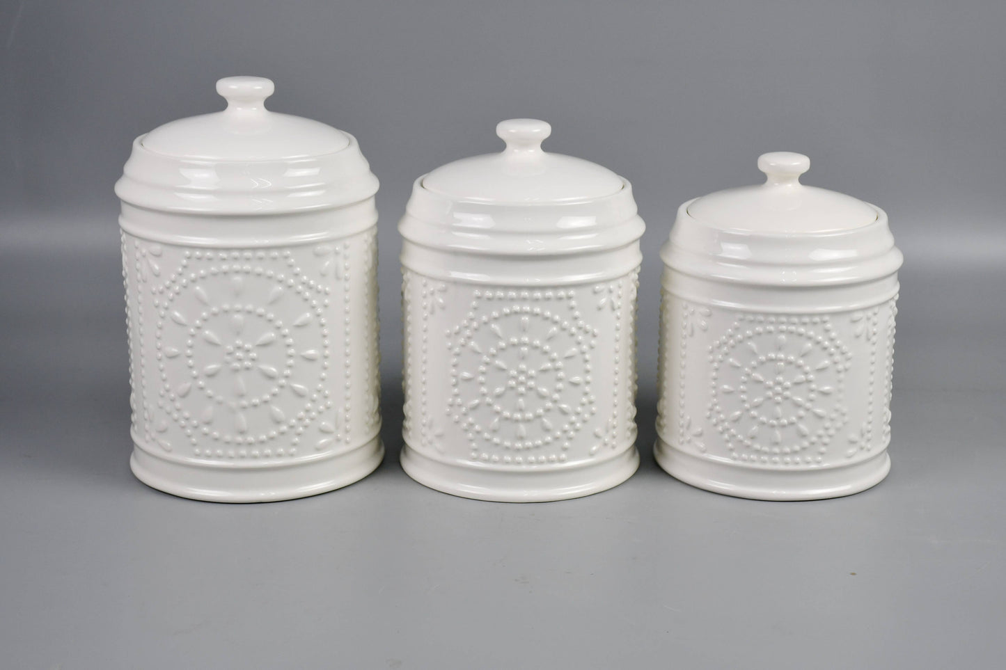 Pressed Tin Look Canister Set