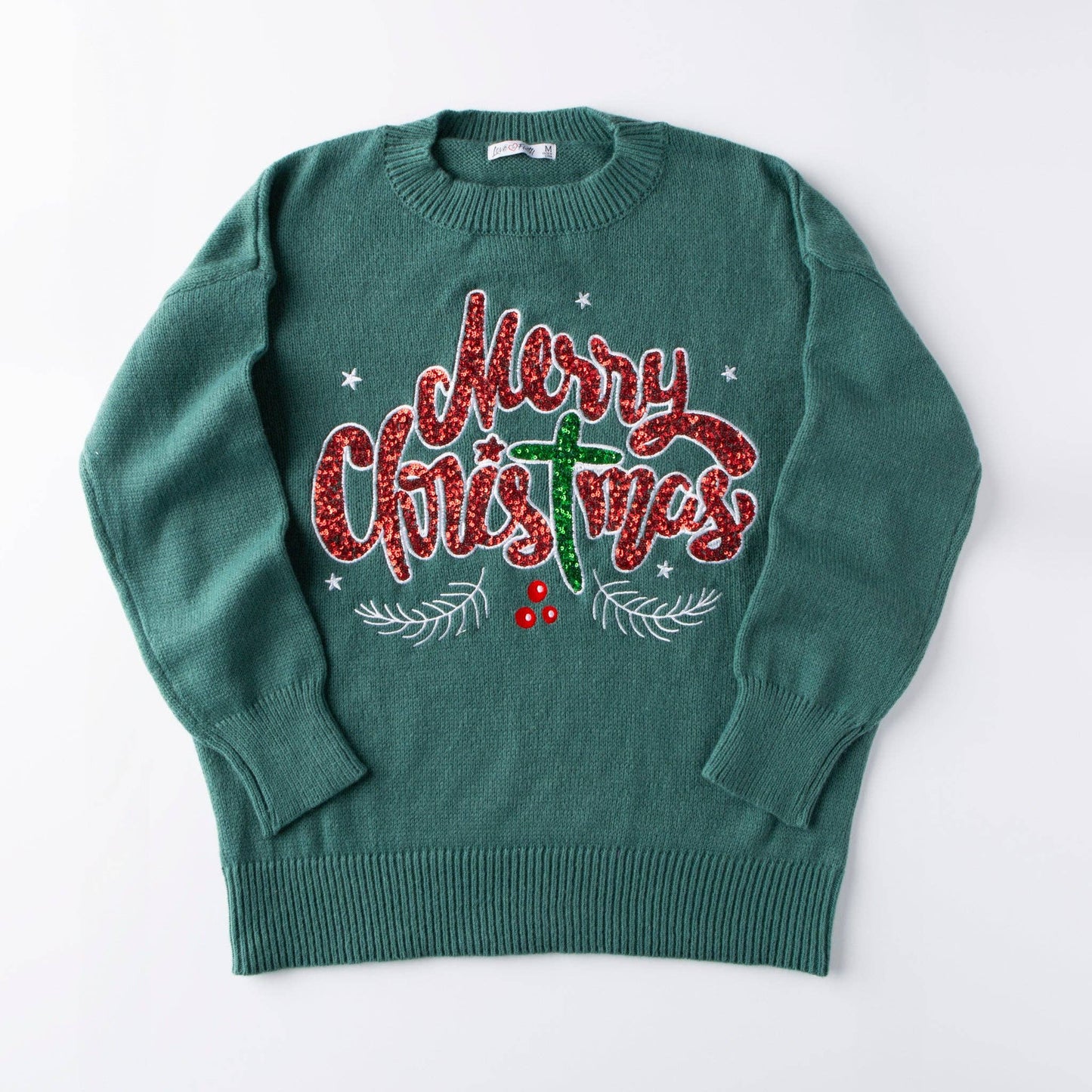 Merry Christmas Embellished Sweater