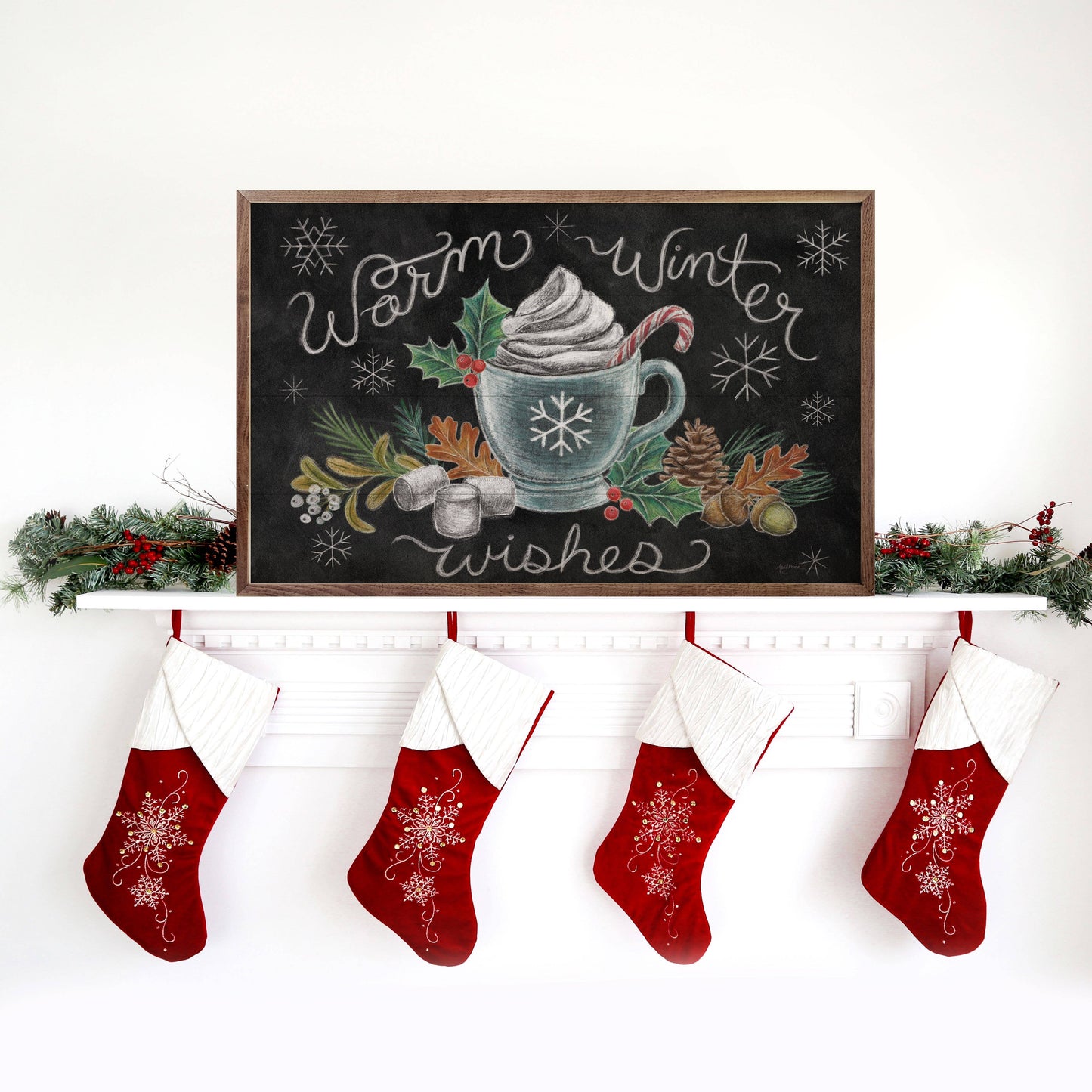 Christmas Chalk VIII Mug By Mary Urban