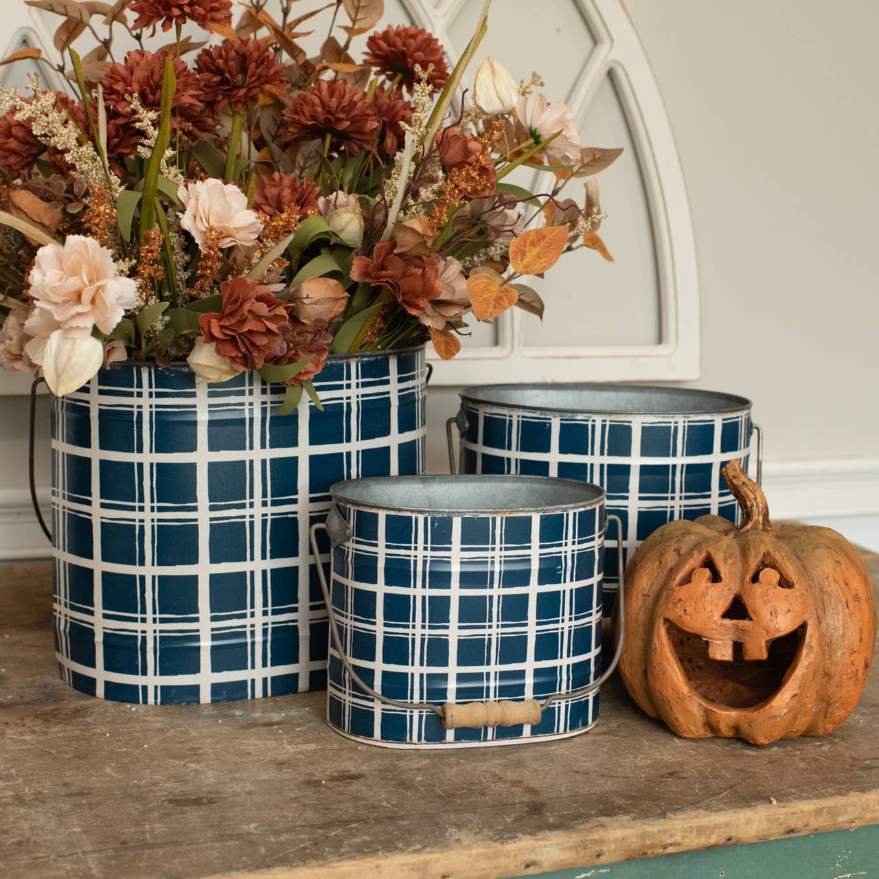 SET/ 3 BLUE BUCKETS