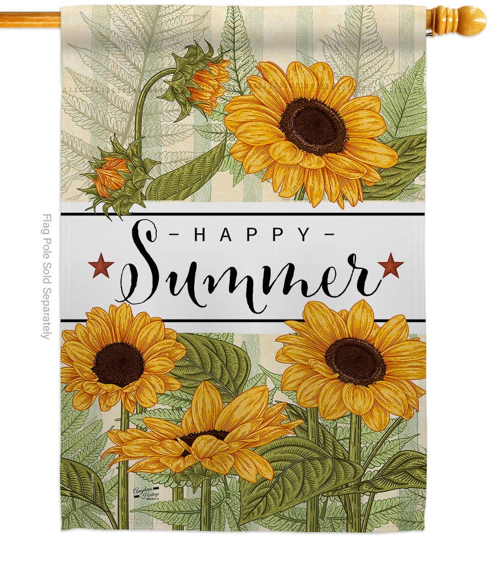 Happy Sunflowers Garden Floral Decor Flag