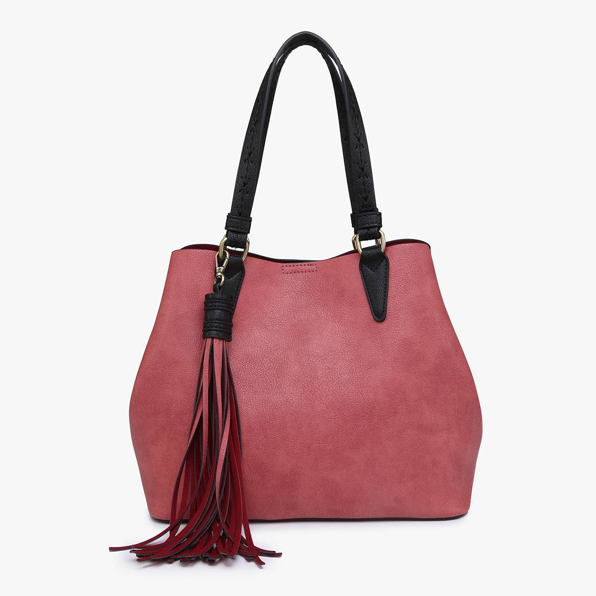 MJ1725 Aliza Large Tassel Monogrammable 2 in 1 Satchel