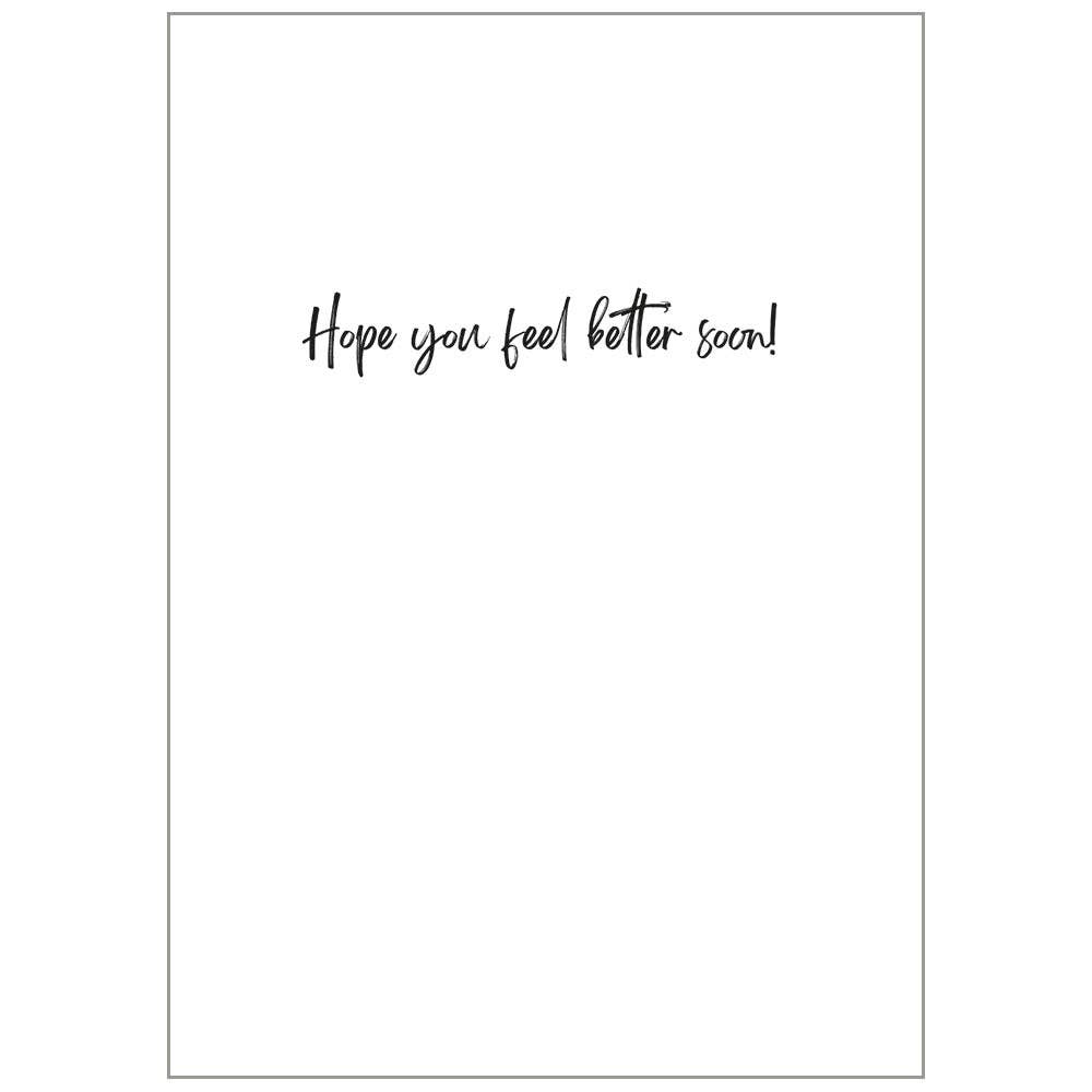 Pup In Bed - Get Well Card