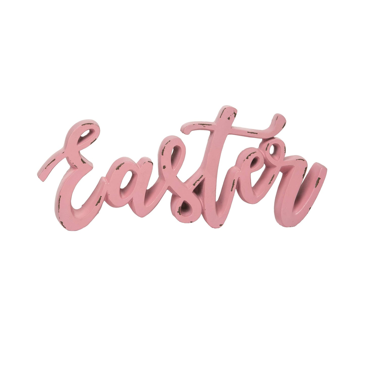 SALE Resin 10" White Easter Cursive Word Block Decor
