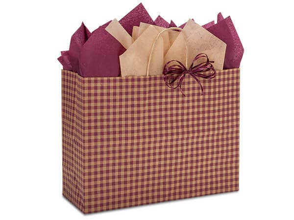Gingham Paper Gift Bags