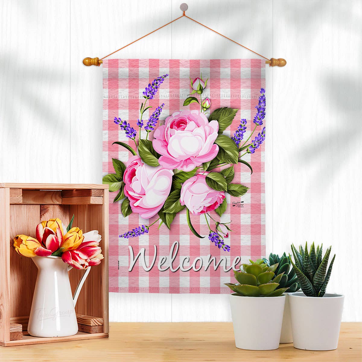Roses Garden Floral Decor Flag