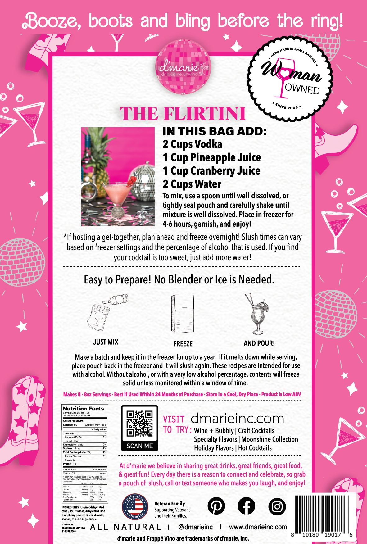 The Flirtini Cocktail - Ready-To-Freeze Cocktail