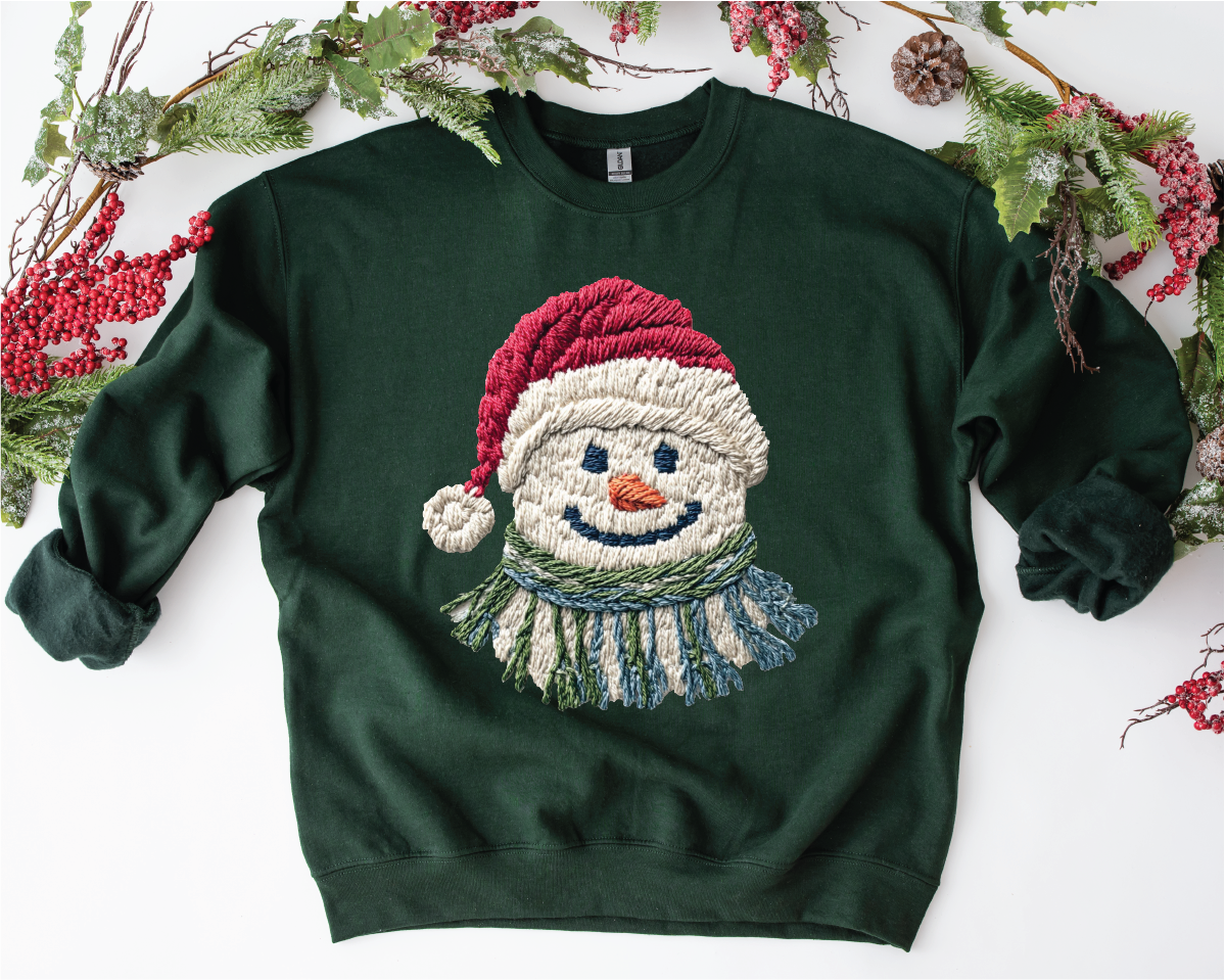 FAUX YARN SNOWMAN