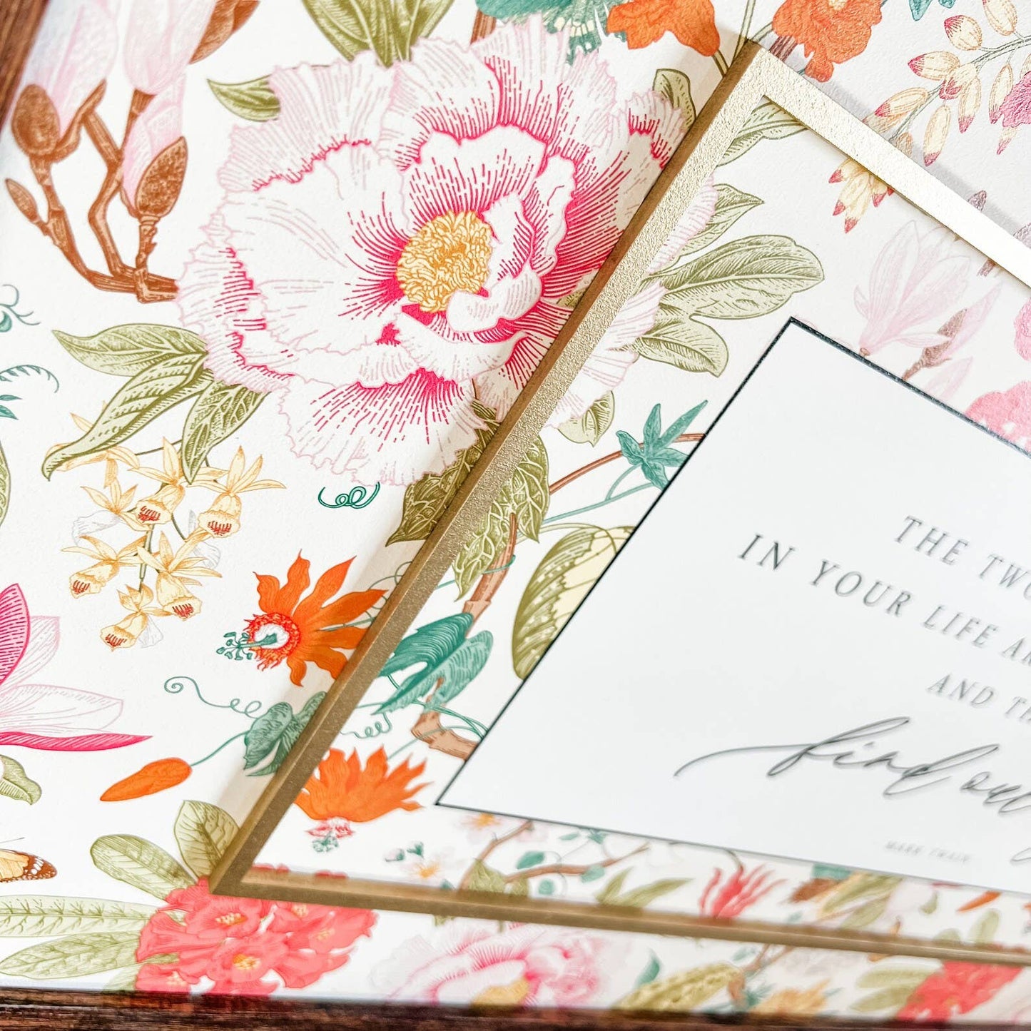 Mark Twain Find Out Why Inspirational Floral Quote Sign