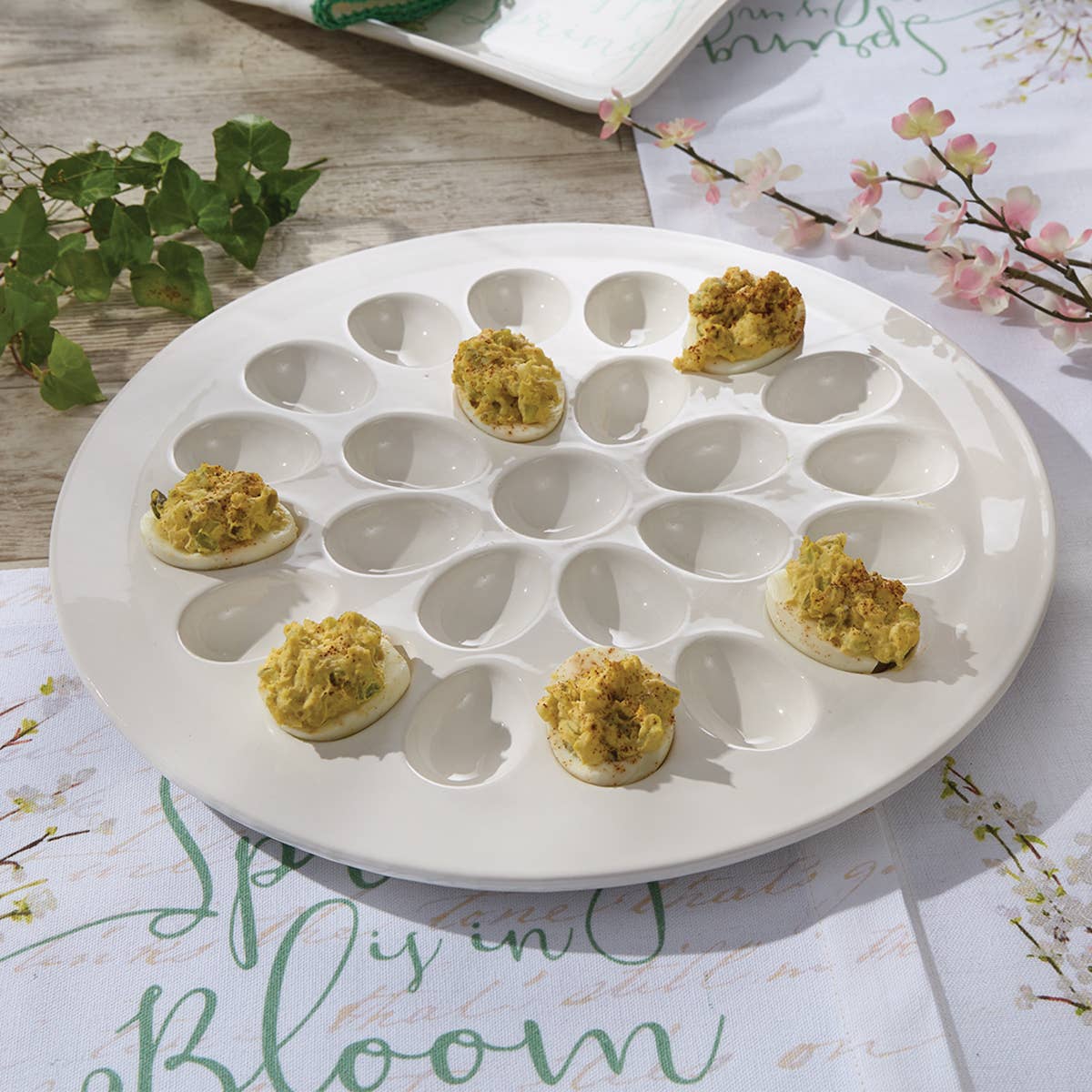 Spring In Bloom Egg Platter