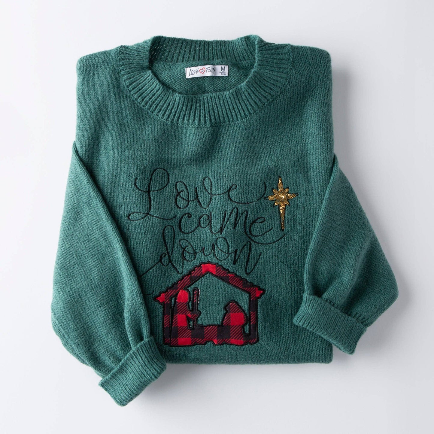 Love Came Down Embellished Sweater
