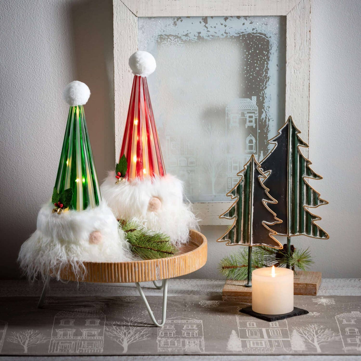 CHRISTMAS VILLAGE TABLE RUNNER