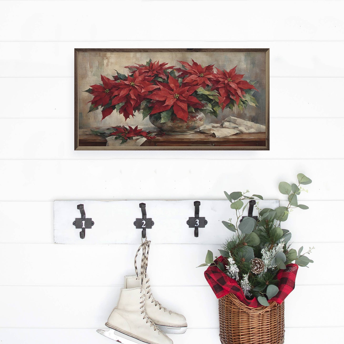 Poinsettia Bouquet On Table