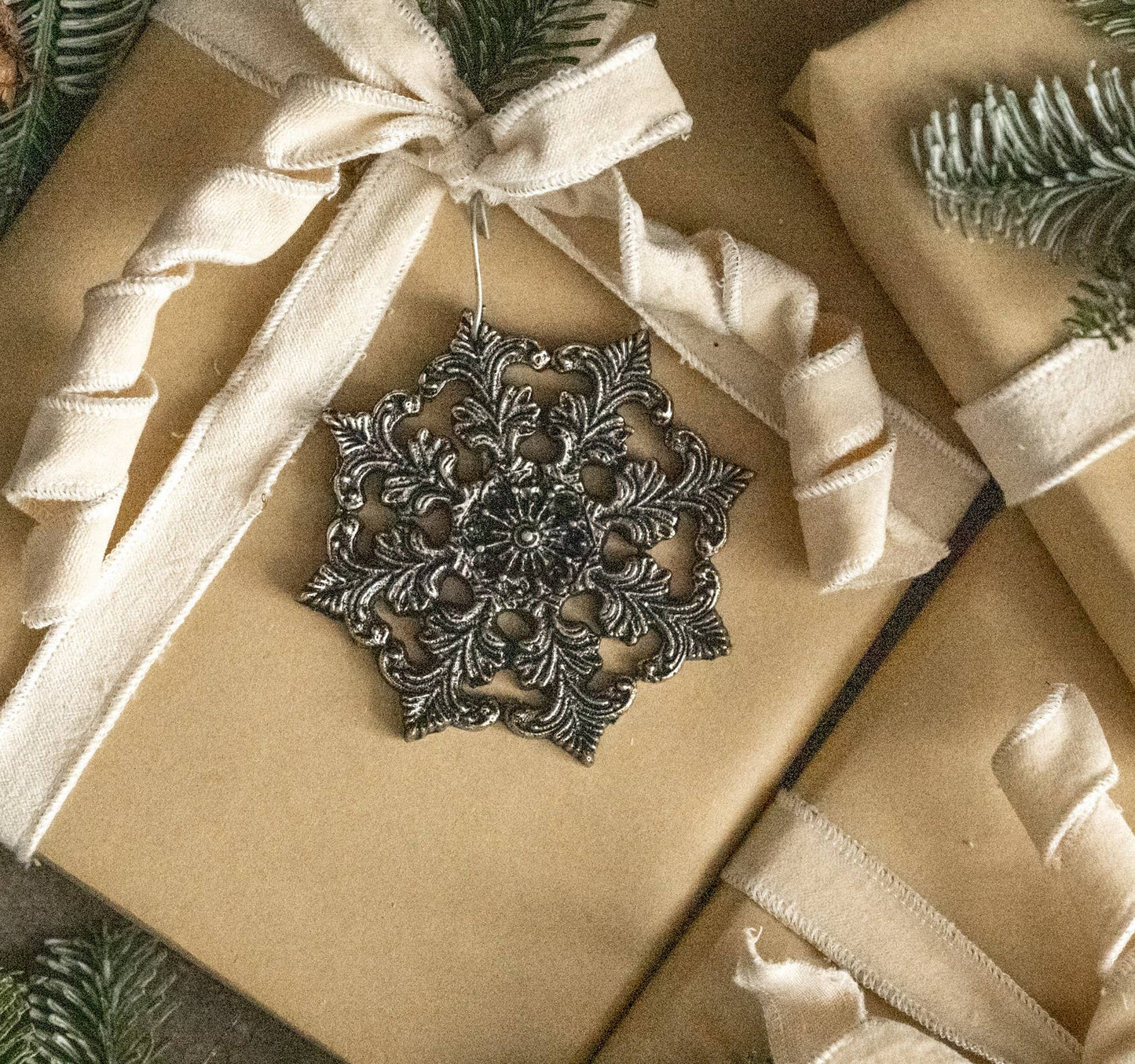 PEWTER GABRIELLA SNOWFLAKE ORNAMENT