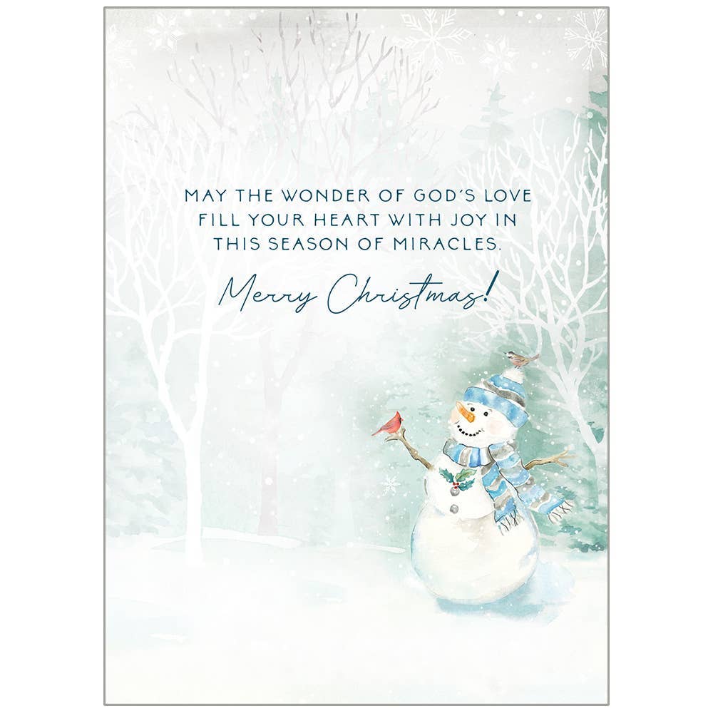 Snowman & Birds Faith Holiday Cards in a Box