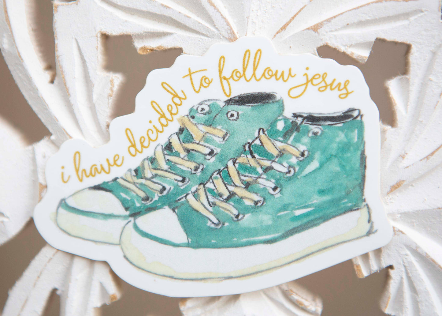 Christian Vinyl Sticker | Cute Tennis Shoes Bible Sticker