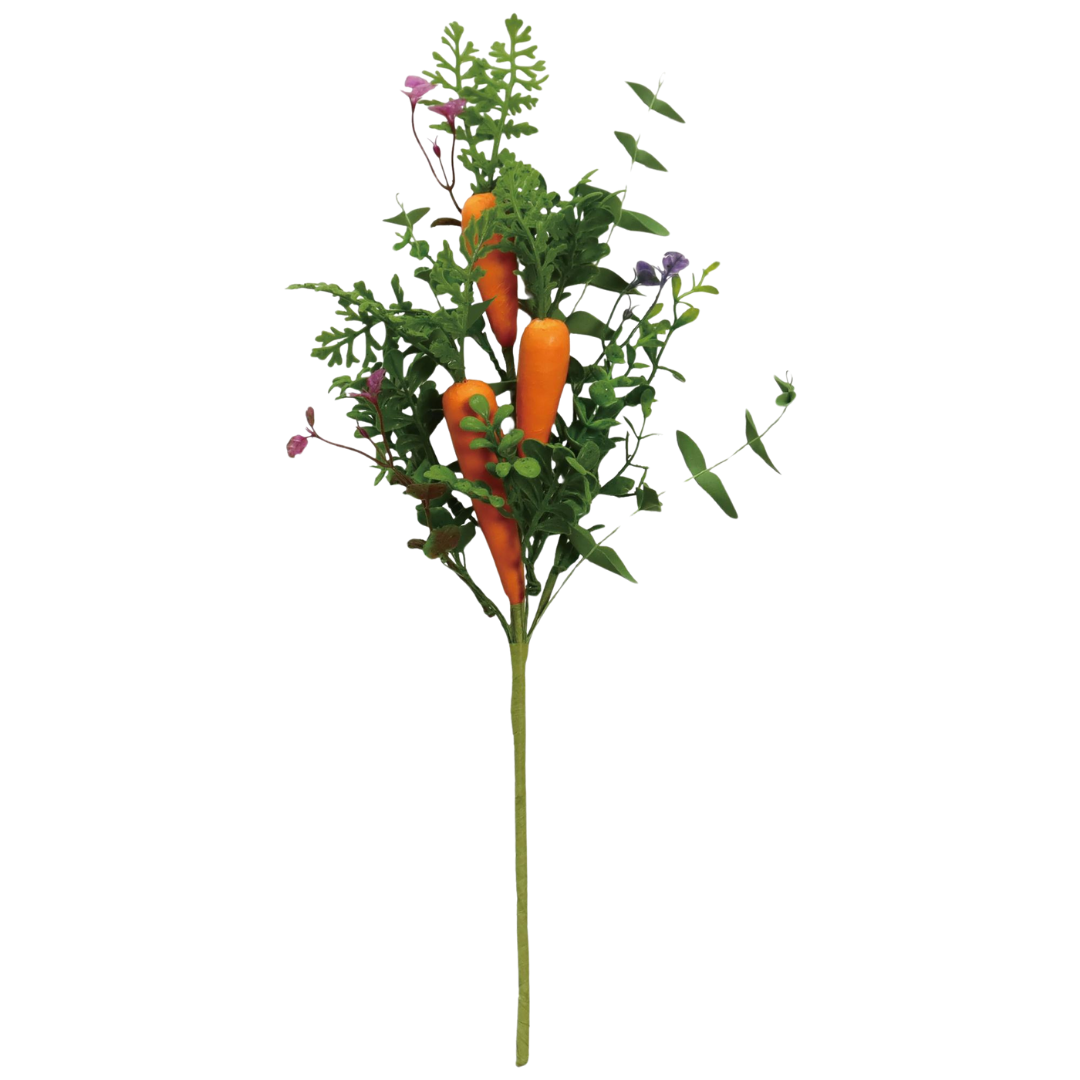 Transpac Carrot Floral Pick Easter Home Décor