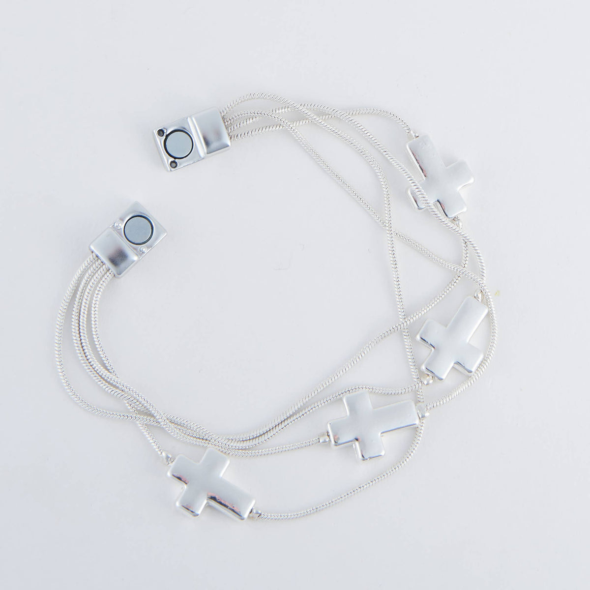 Cross Bracelet Cobie Multi Row Inspirational Magnetic