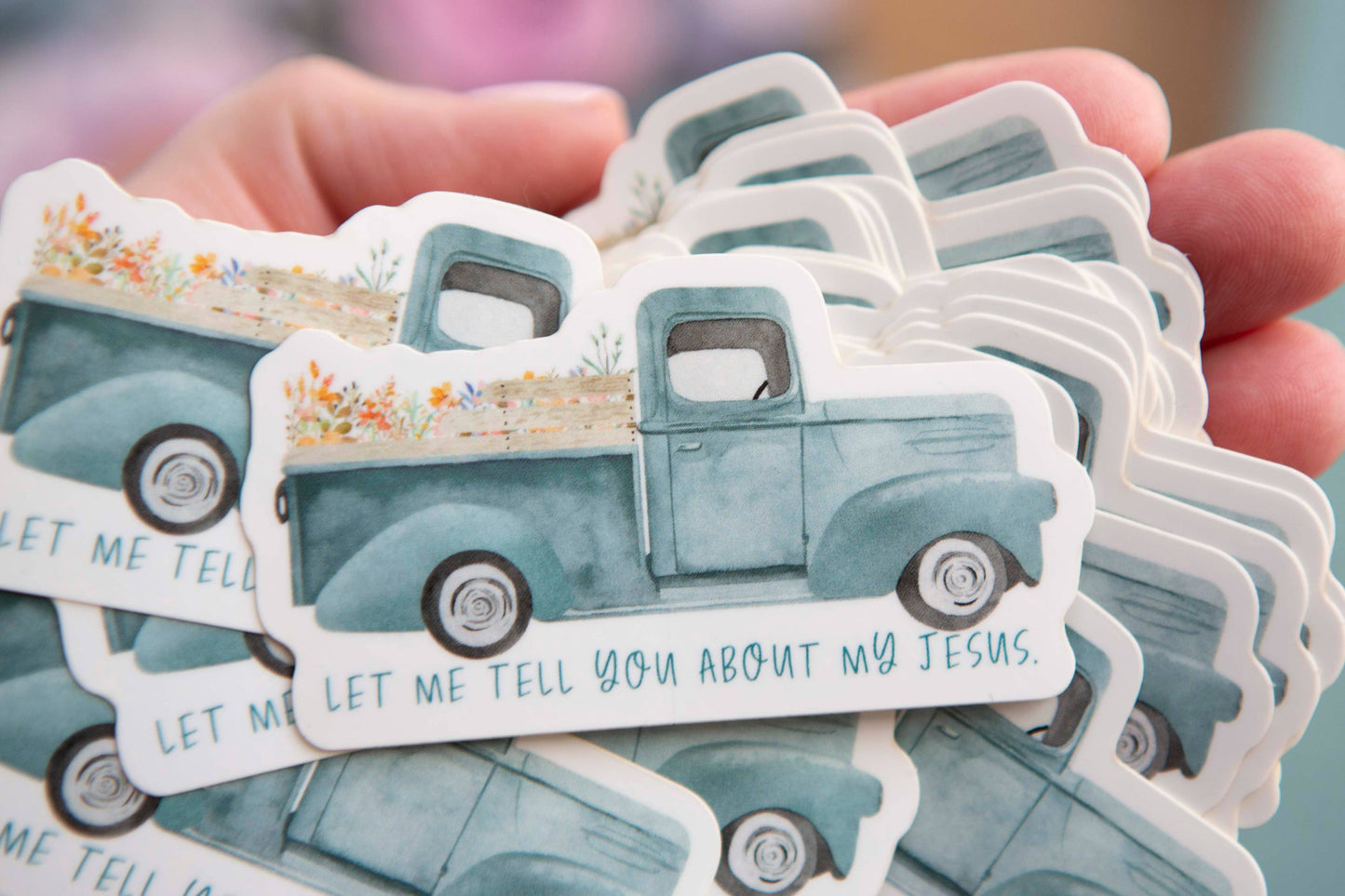 Let Me Tell you bout my Jesus Christian Vinyl Sticker