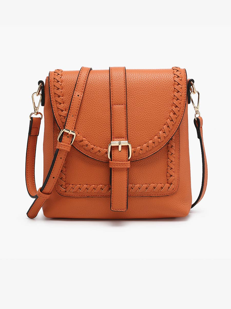 M2682 Roberta Whipstitch Flapover Crossbody