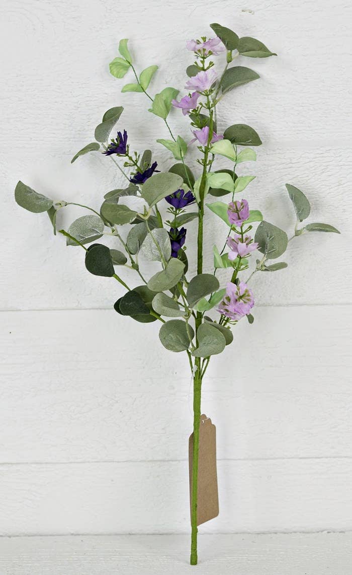 28985 - 16in Pick-Mix Purple Flowers with Flocked Eucal