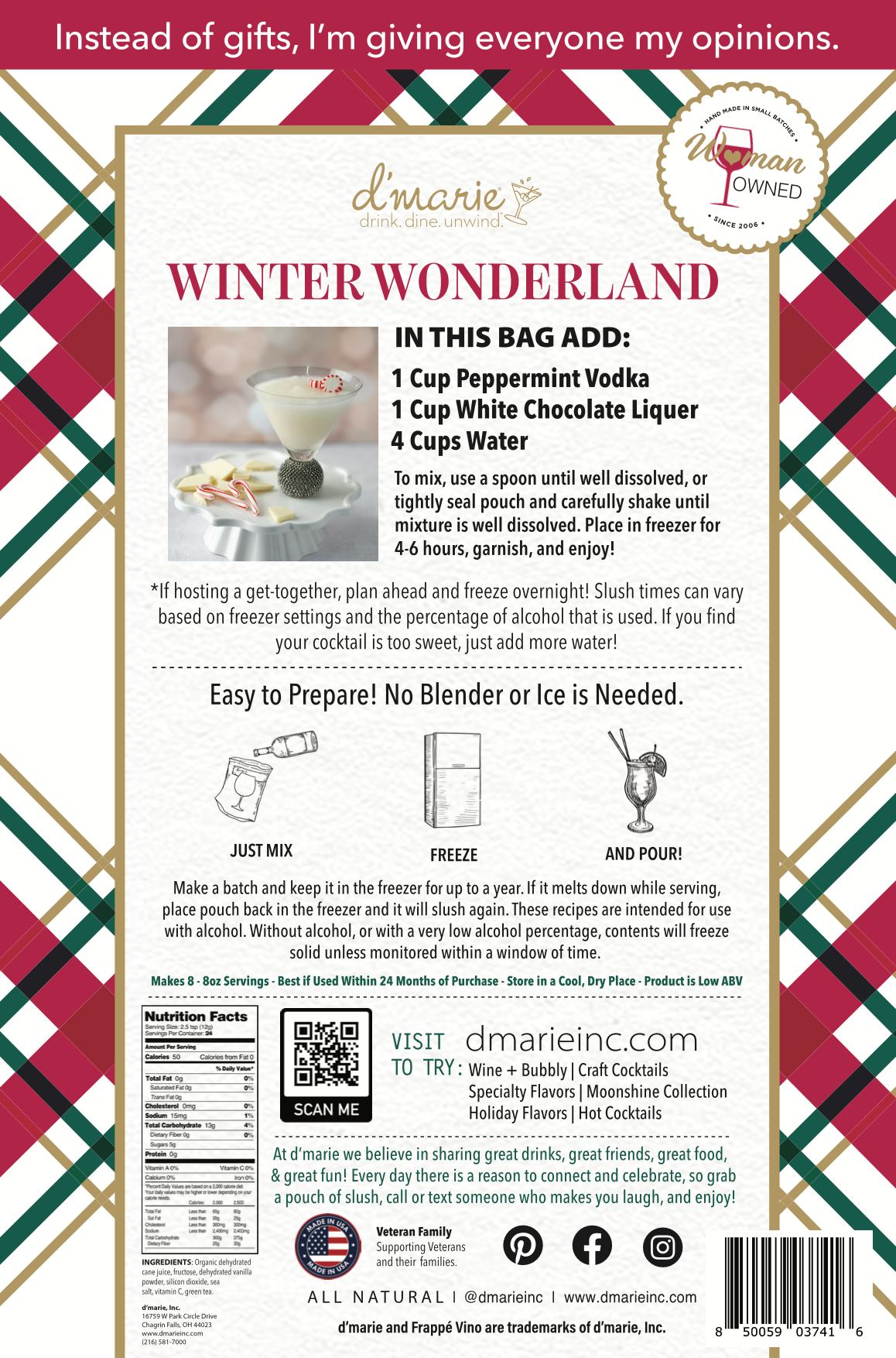 Winter Wonderland Cocktail - Ready-To-Freeze Cocktail