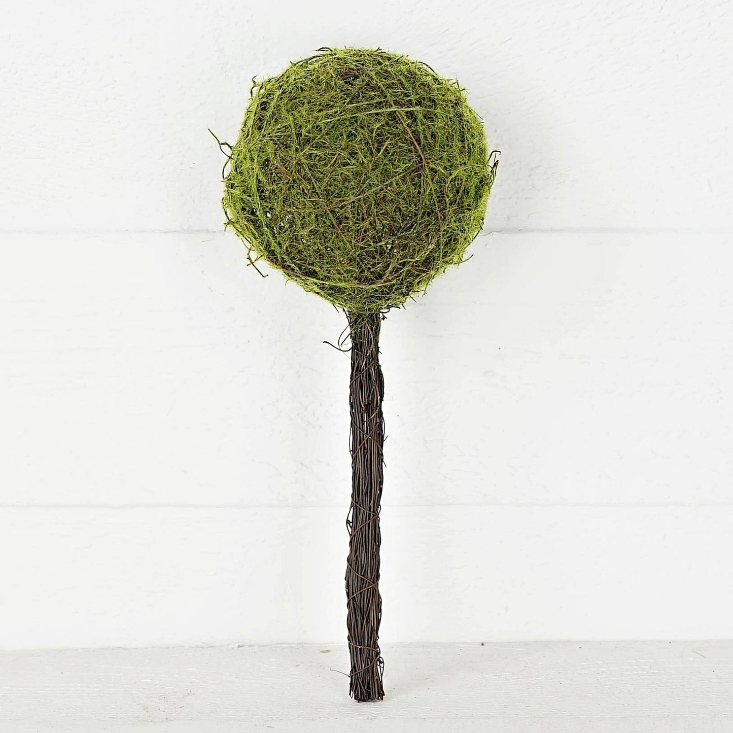 M30955- Moss Twig Ball with Stick-5inD x 12inL-Mossy-