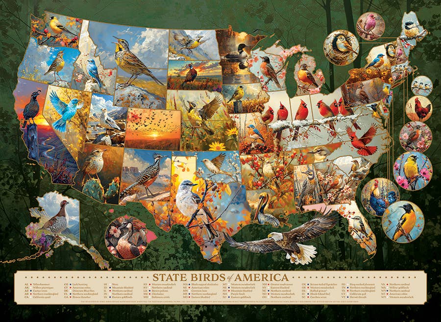 State Birds of America 1000pc puzzle