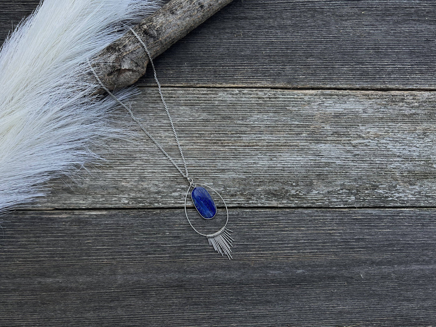 Sale - Valerie Lapis Teardrop 27" Pendant Necklace