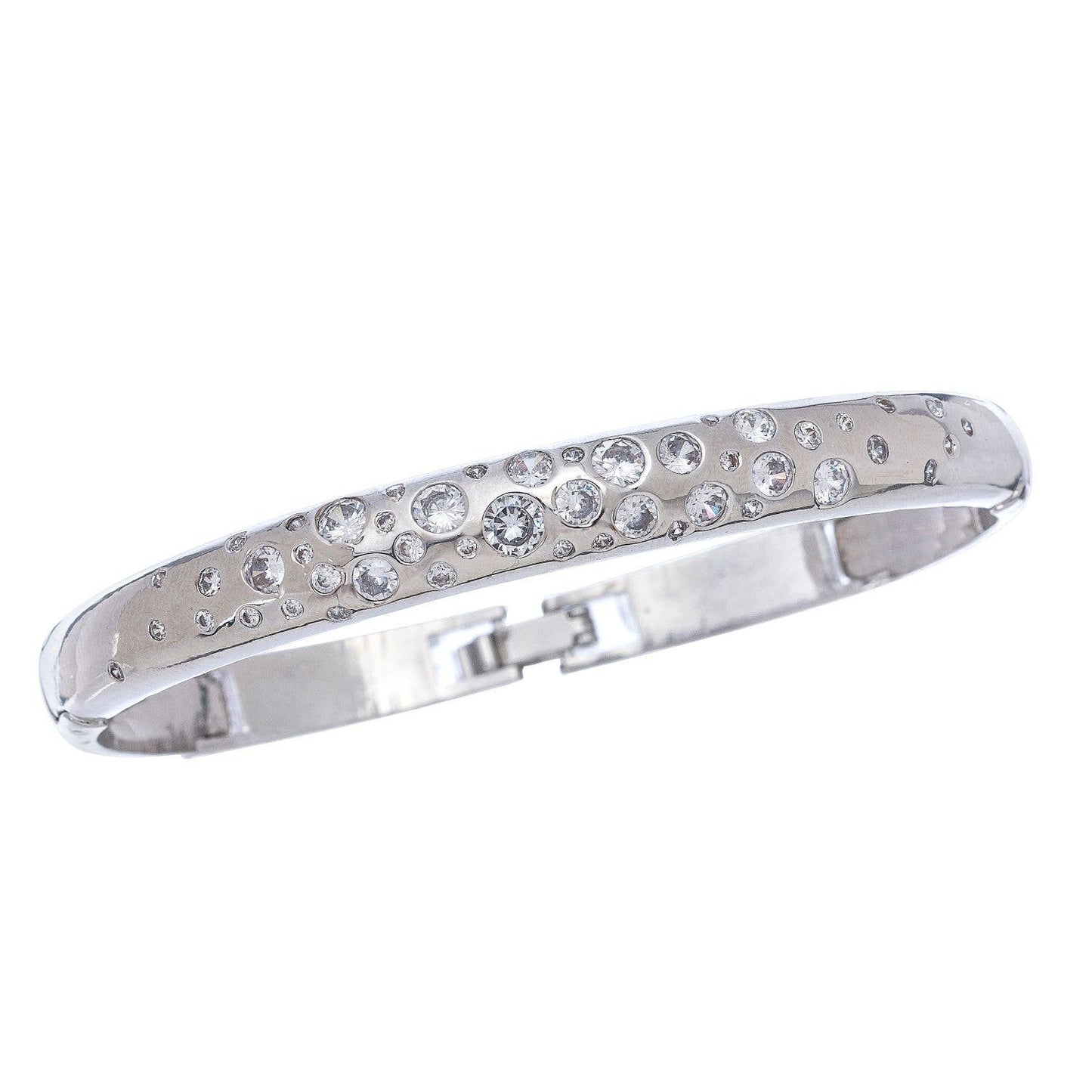 Sale - Cubic Zirconia Polka Dot Cuff Bracelet with Box