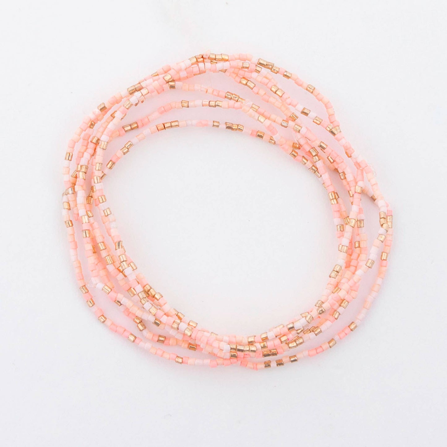 Saffron Multi-Row Elastic Bead Bracelet