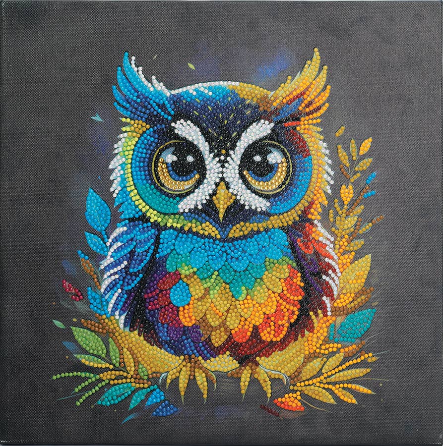 Medium (11.8" x 11.8") Crystal Art Kit - Owl