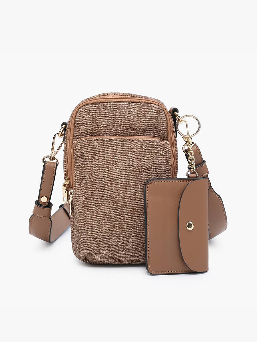 M2080DN Parker Denim 3 Compartment Crossbody w/ Pouch