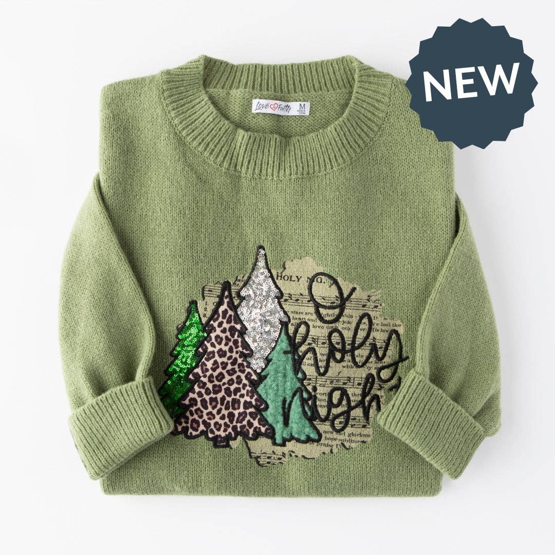 O Holy Night Embellished Sweater