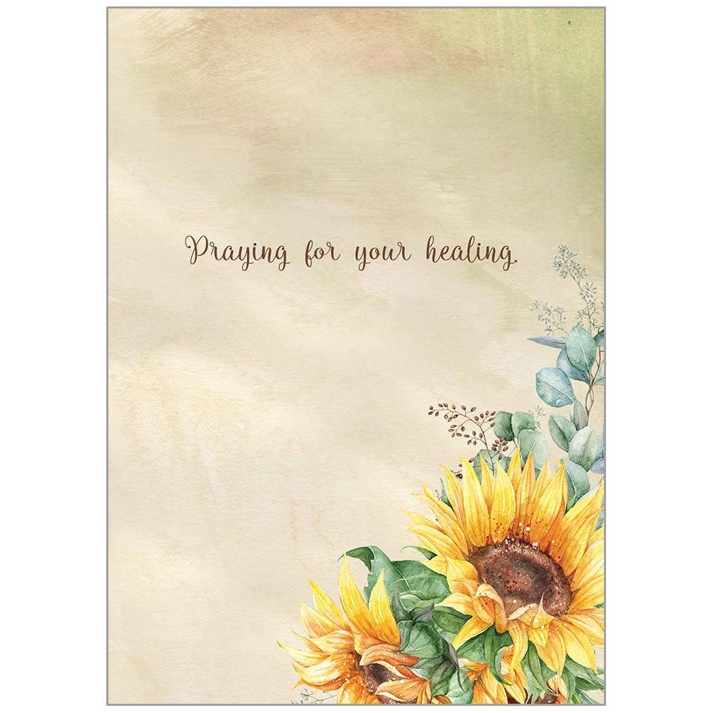 Sunflowers - Faith Get Well Hospital Card