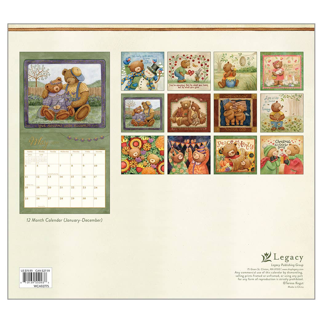 Bears 2025 Wall Calendar