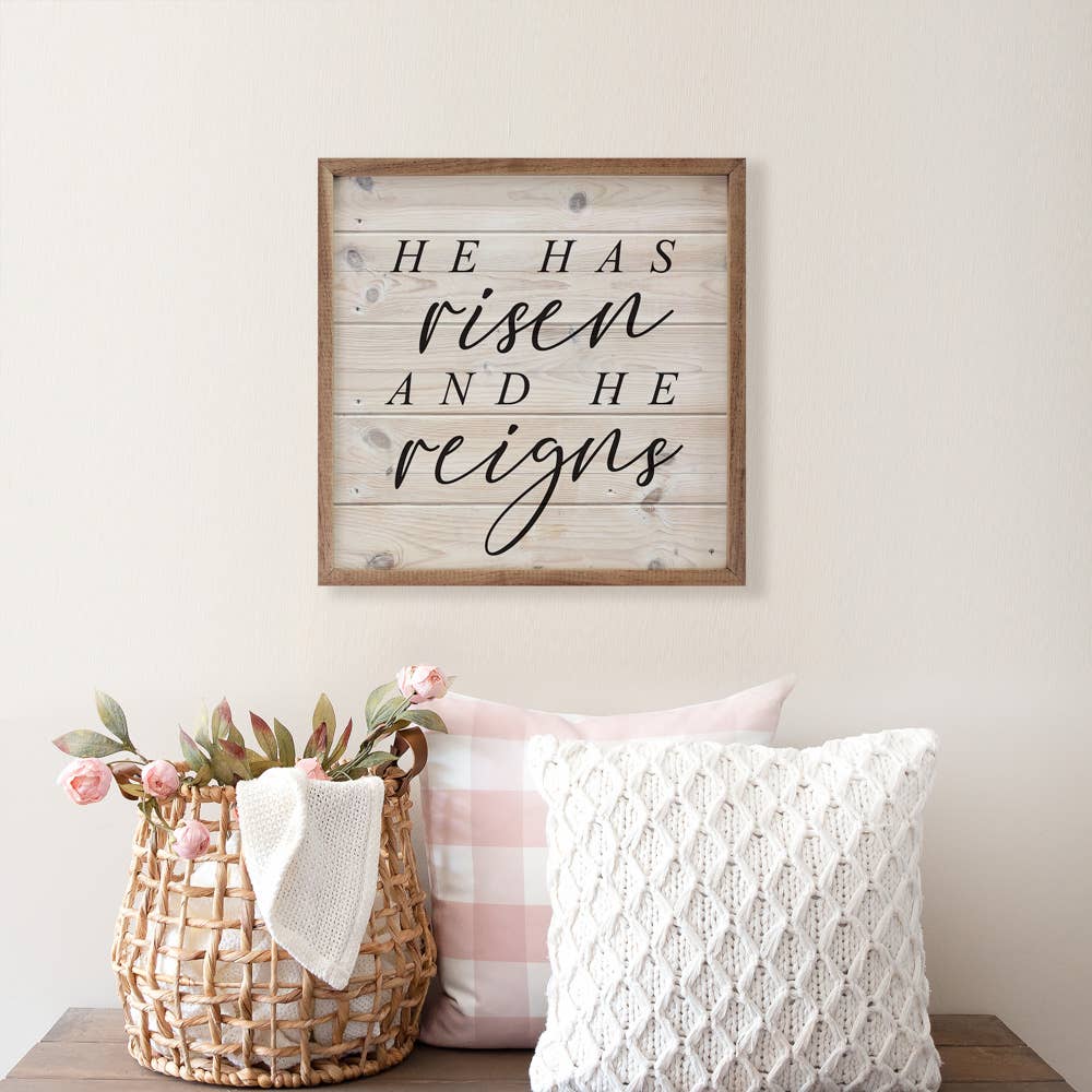 He Has Risen And He Reigns Whitewash