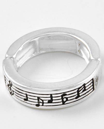 FR5794 Music Note MetaL Stretch Ring
