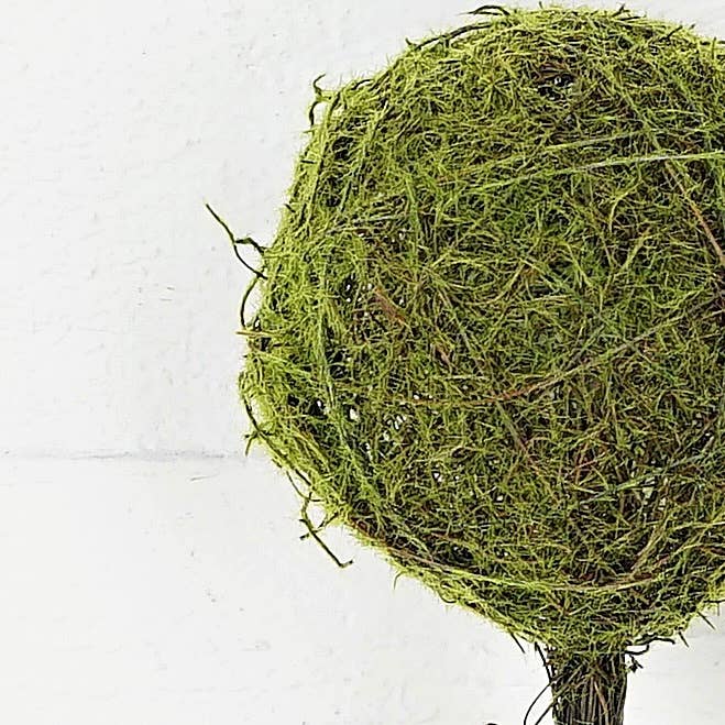 M30955- Moss Twig Ball with Stick-5inD x 12inL-Mossy-