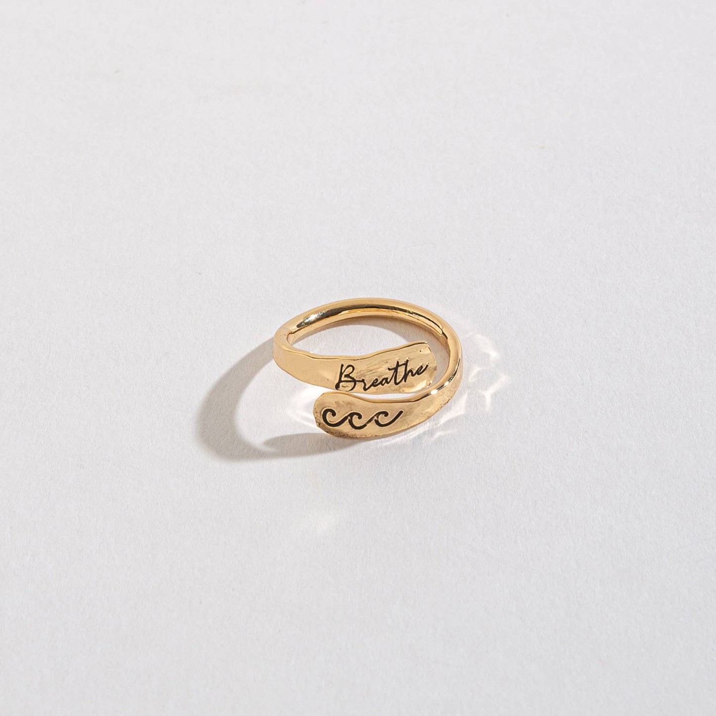 Sale - Breathe Engraved Adjustable Ring