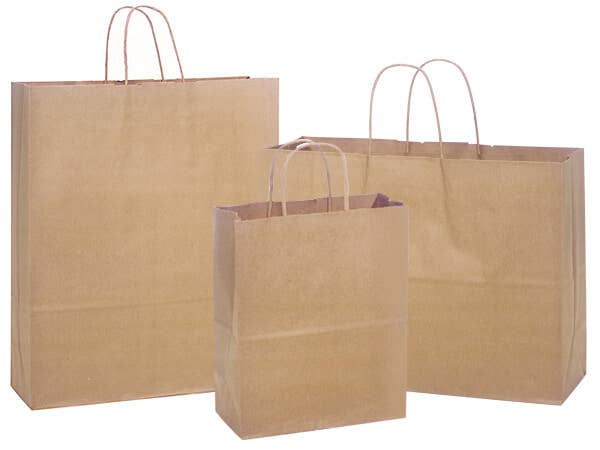 Recycled Brown Kraft Paper Shopping Bags