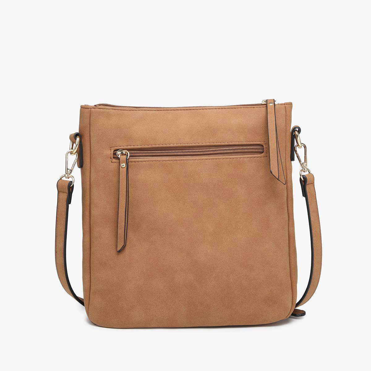 M2347 Layla Faux Suede Whipstitch Crossbody w/ Tassel