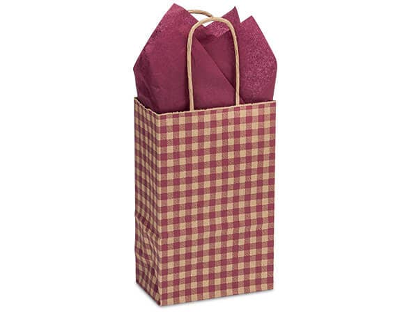 Gingham Paper Gift Bags