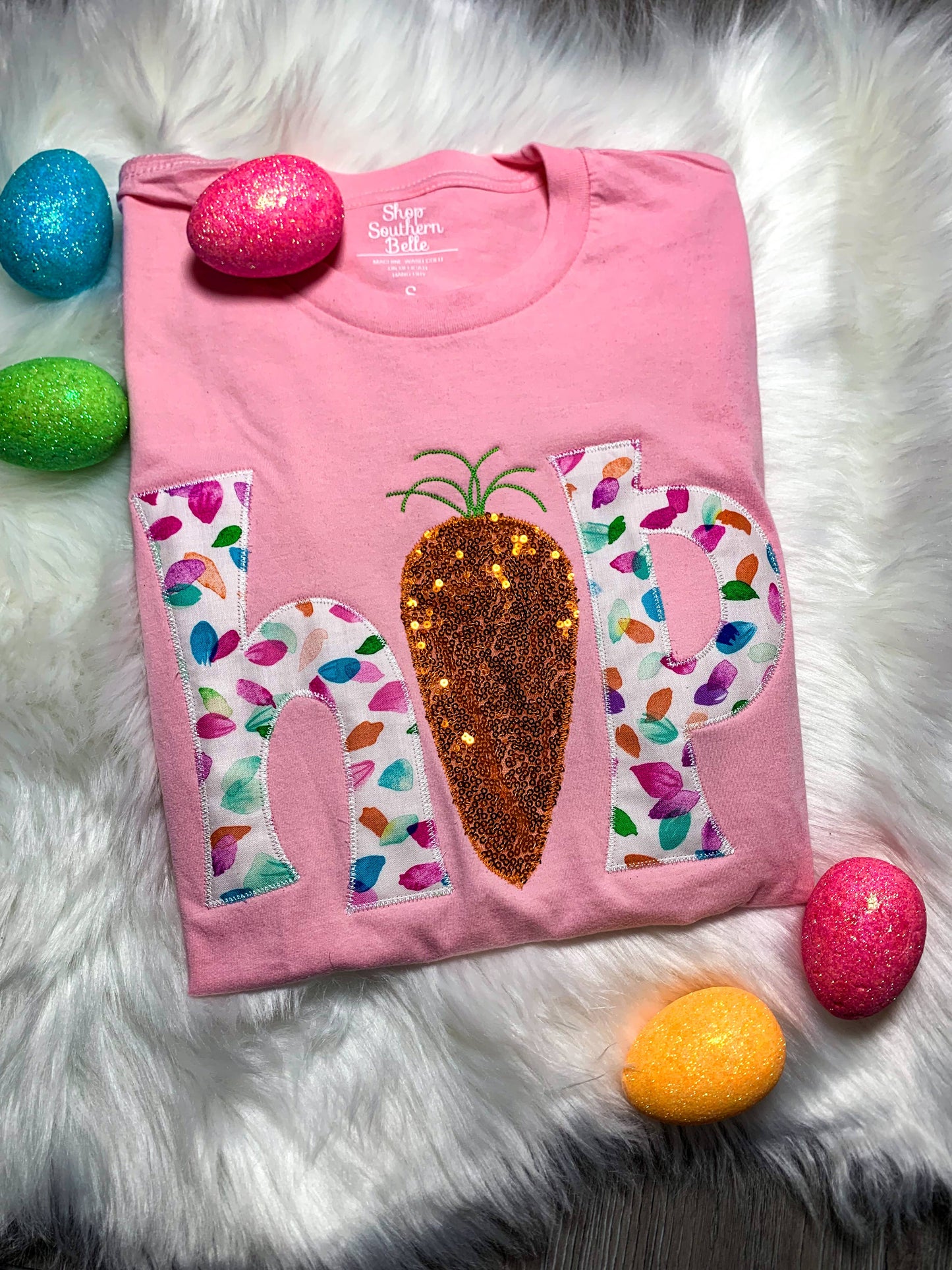 Easter Hop Bunny Handmade Short Sleeve T