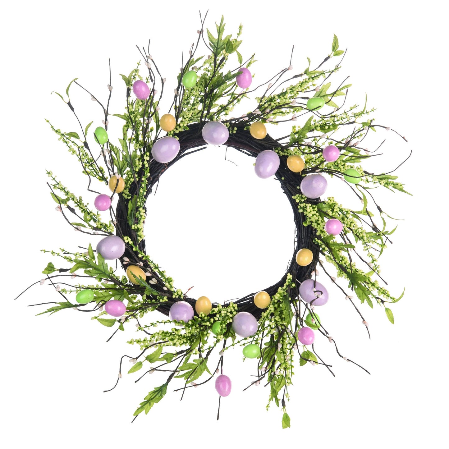 Transpac 20" Pastel Easter Egg Wreath Easter Home Décor