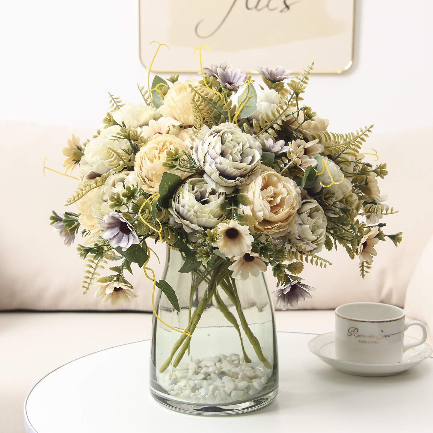 Valentine Artificial Rose Ranunculus Bouquet for Home Decor